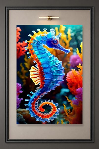 HMDS CONCEPT Tablou din sticlă cu cal de mare 117