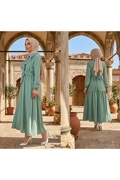 esmaboutique KADIN DANTELLİ DÜĞMELİ ELBİSE