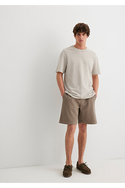 Mavi Linen Blend Brown Shorts 0410273-70321