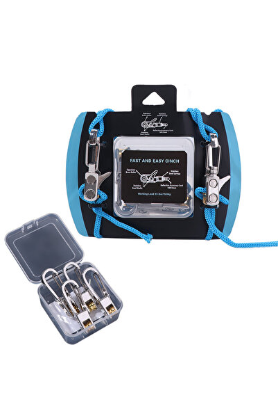 Choice Blue Lock Buckle Rope with Roller Tensioner 6 Hooks Heavy-duty Paracor...