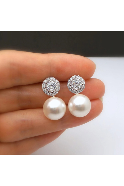 Choice E2145 Huitan Delicate Imitation Pearl Earrings Bride Wedding Accessori...
