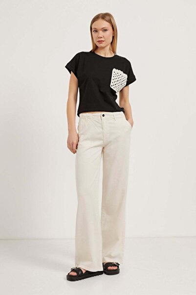 Arma Life Women's Elastic Waist Wide Leg Stone Palazzo Trousers