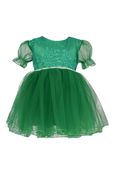 fantasialand Rochie botez, model Camelia, culoare verde