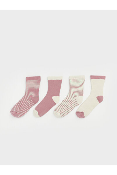 LC Waikiki Baby Girls' Terry Ankle Socks 4-packs