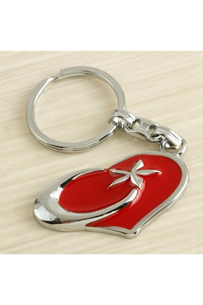 ZERO LAND Gldisptm Heart Moon Star Metal (105322) Keychain-Silver Color
