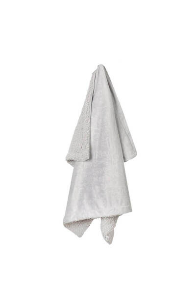 Mother's Choice Set cadou pentru bebeluși din 2 piese - Pătură gri pufoasă, reversibilă și pernă moale pentru susținerea capului