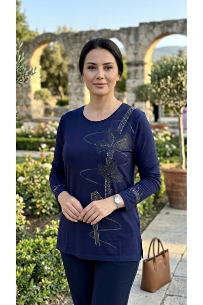 Aylin New Season Classic Cut Embroidered Combed Cotton Blouse