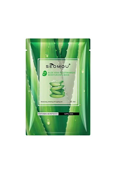 SEOMOU قناع وجه طبيعي، قناع وجه مرطب ومنعش بالألوفيرا لجميع أنواع البشرة