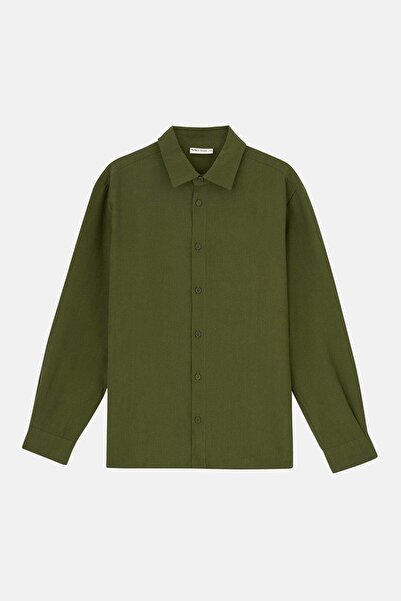 Reflect Studio Βασικό TENCEL ™   Μακρυμάνικο Πουκάμισο - Χακί