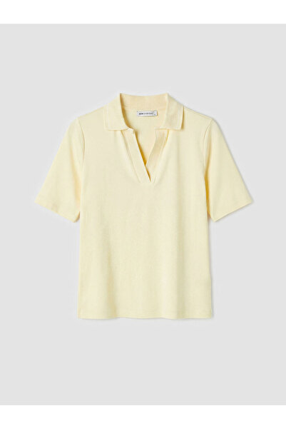 LC Waikiki Lcw Everydaybeige Polo Collar Women's T-Shirt