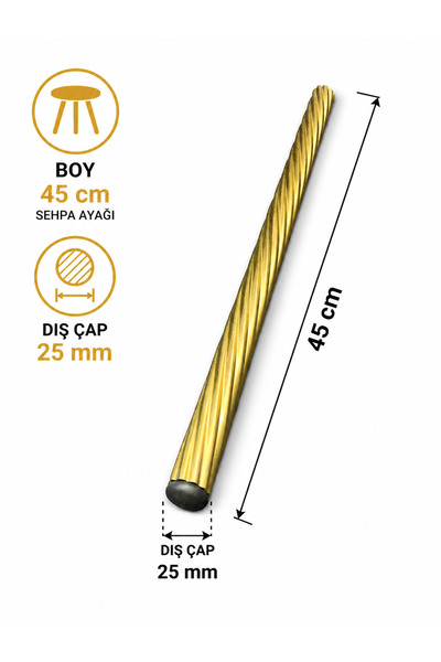 Home 45 cm Coffee Table Leg Metal Auger Set of 4 + Connection Apparatus Durab...