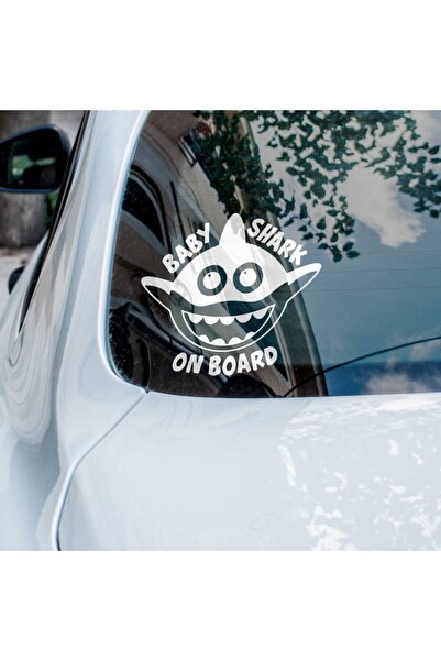 OEM Sticker auto (30cm) - Baby shark on board