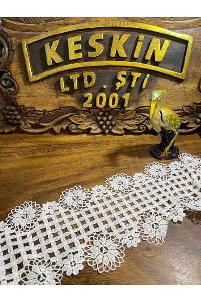 KESKİN AKSESUAR ÇİÇEK DESENLİ GENİŞ GÜPÜR DANTEL ŞERİT