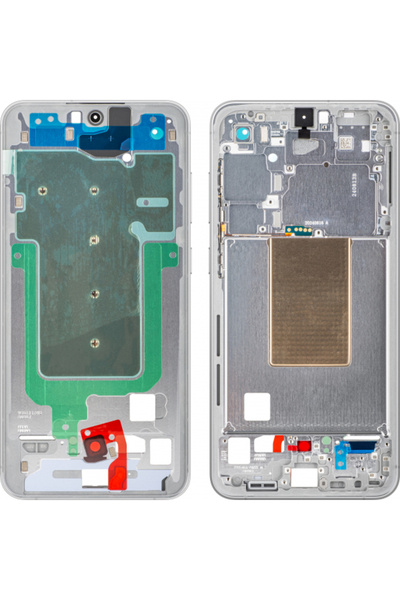 Samsung Κάρκασα Mijloc Galaxy S24 FE S721, Ασημί, Service Pack Gh82-35851b