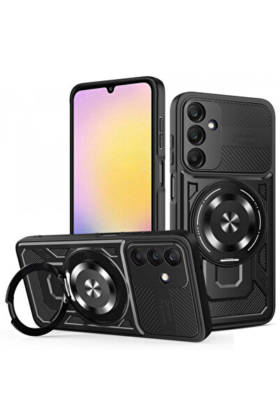 Stef's Cat Case for Samsung Galaxy A25 A256, Stef's Cat, RuggedCam, Black
