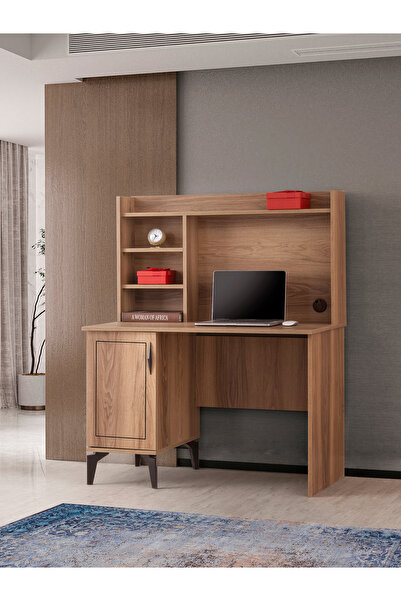 Erz Design Hazar Kitaplıklı Çalışma Masası 110x60x137cm