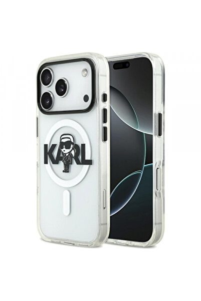 Stef's Cat Husa MagSafe pentru Apple iPhone 17 Pro, Karl Lagerfeld, IML Sketc...