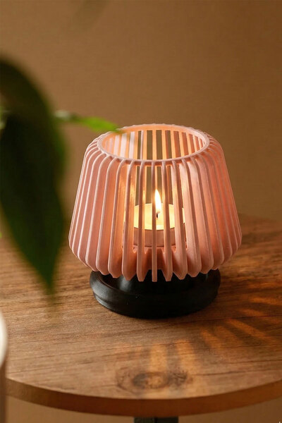 Croitacraft Dekoratif Tealight Mumluk - Masaüstü Aydınlatma - Pudra Pembe 1 a...