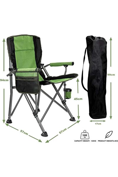 MADFOX Roxy Katlanır Kamp Sandalyesi Green/Black-PROTAKTİKAL