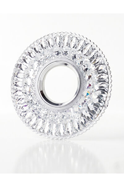 Cata 4 Adet CT 6583 Hanımeli Led Efektli Dekoratif Cam Spot Kasası GU10 Duy 3...