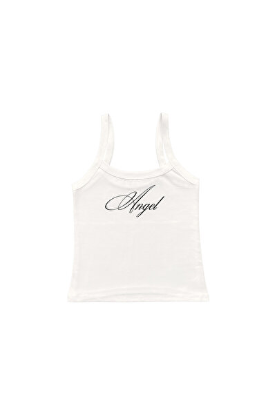 lethestudios Angel Baskılı Askılı Bluz