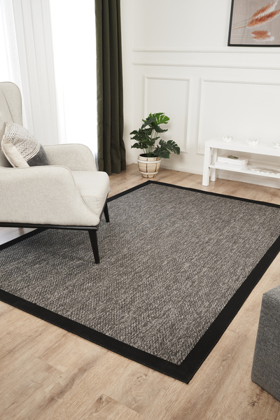 Mariesse Home Kolay Temizlenen Yıkanabilir Bordürlü Sisal Halı Hasır Dokulu Salon Yatak Odası Mutfak Oturma Odası Antre Koridor Halısı