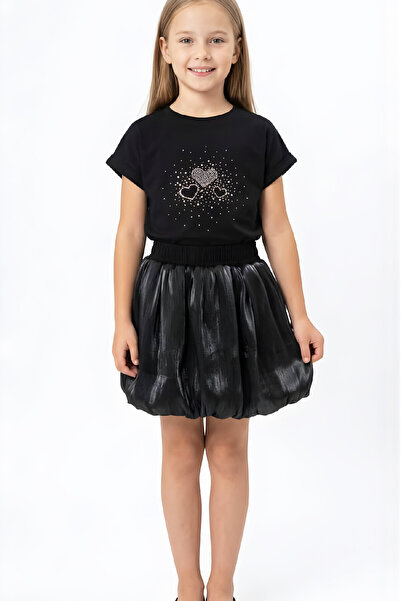 MODANINO Κοριτσίστικο Σετ Φούστας Σιφόν Janjanlı με Μπαλόνια 3-10 Ετών 12641DS