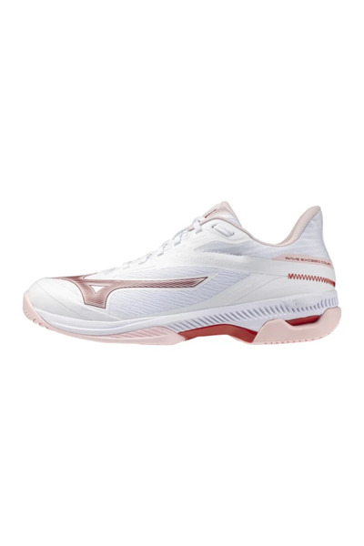 MIZUNO حذاء التنس Wave Exceed Court AC للسيدات باللون الأبيض / الأحمر