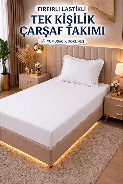 Madame Home Σετ Ελαστικών Σεντονιών Premium Μονόμεγεθος με Βολάν, Βάθος Γωνία...