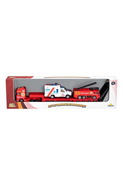 Maxx Wheels Set cu vehicule de interventie, Maxx Wheels, Ambulanta si Macara ...