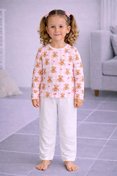 MODABOX 2-13 Years Old Girls' Single Top Pajamas Unisex 100% Cotton Combed Co...