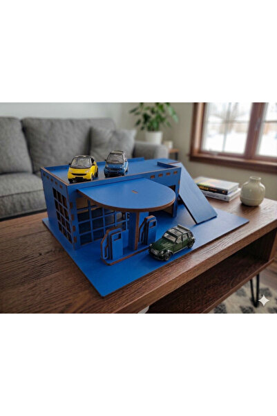 My Kids Room Ahşap Oyuncak Benzinlik Ve Garaj