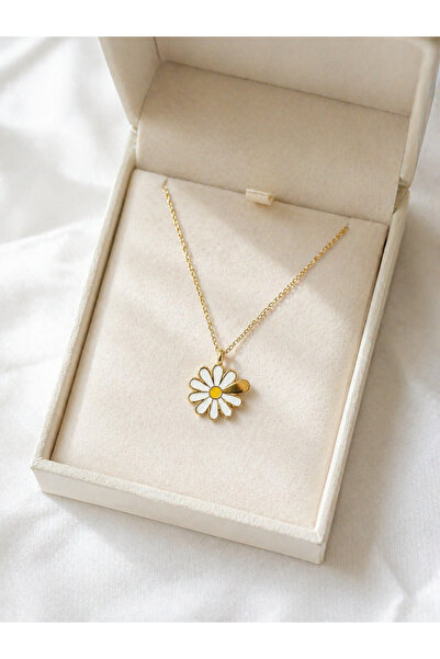 Ege via jewelry minimal çiçek kolye papatya model