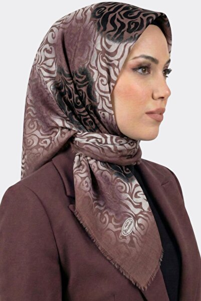 hadiora وشاح متوهج بنمط المنك للنساء
