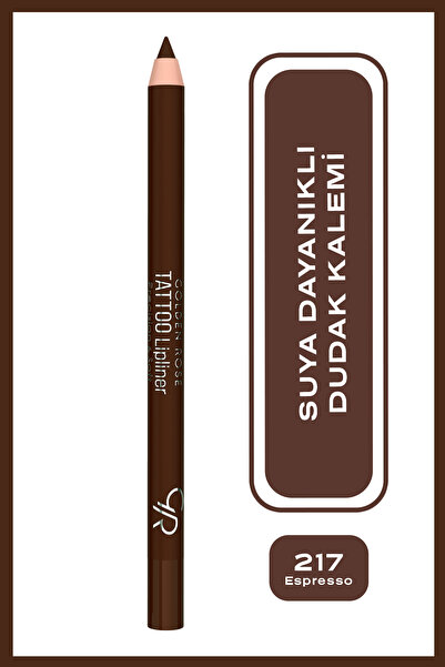 Golden Rose Tattoo Lipliner No: 217 Espresso - Suya Dayanıklı Uzun Süre Kalıc...