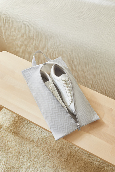 Ocean Home Textile 7'li Gri Balıksırtı Valiz Düzenleyici Bavul İçi Organizer Set, Seyahat Hurcu