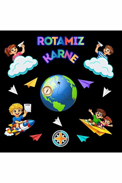 Ti Play Karne Günü Temalı Rotamız Karne Okul Panosu Figür Seti | Hazır Kesim ...