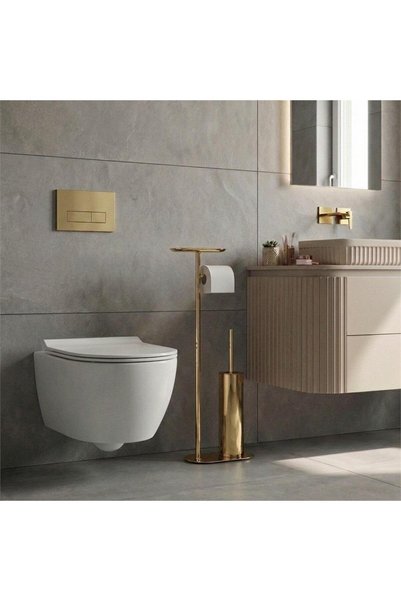 kobos NOVA GOLD HAREKETLİ YUVARLAK WC SET