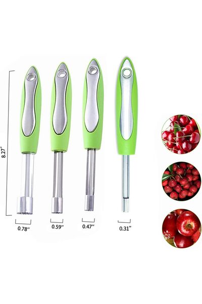 fitto Seed and Core Remover Set, Professional Fruit Corer and Cherry Pitter S...