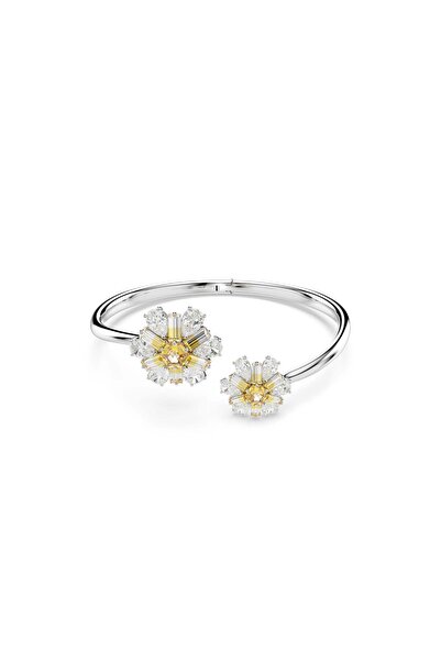 Swarovski Idyllia Bileklik Flower Sari Rodyum Kaplama L