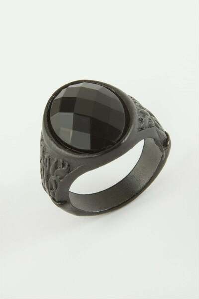 TakÇalıştır Stone-Encrusted Metal Men's Ring