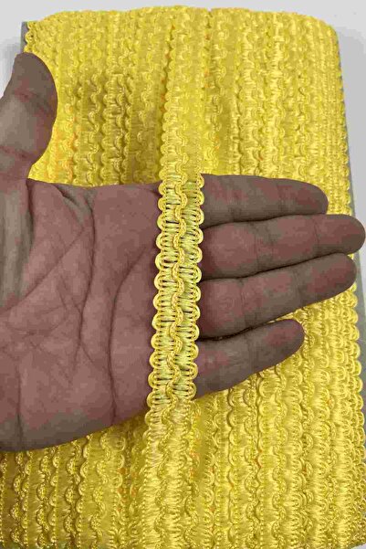 Hobigram Panglică decorativă în relief din tricot dens galben Lpera – Panglic...