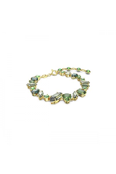 Swarovski سوار جيما مطلي باللون الأخضر الساري الذهبي
