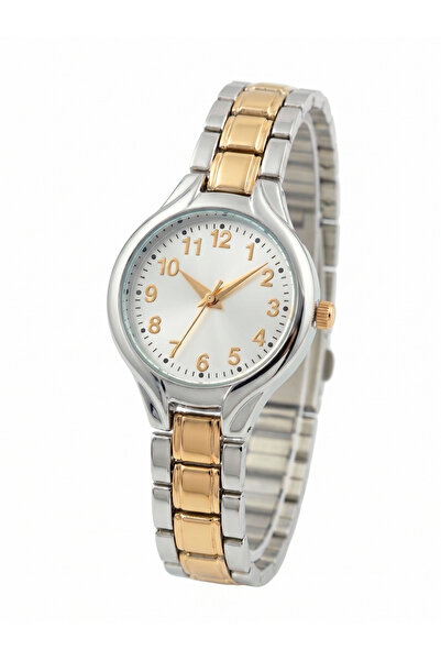 Louis Genessio Silver Gold Minimal Women's Wristwatch