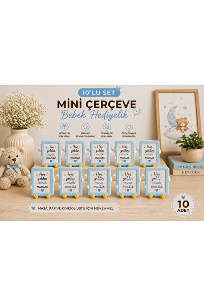 MSVstudio3d 10 Adet küçük boy Çerçeve Bebek Hediyelik Seti – Baby Shower & Ye...