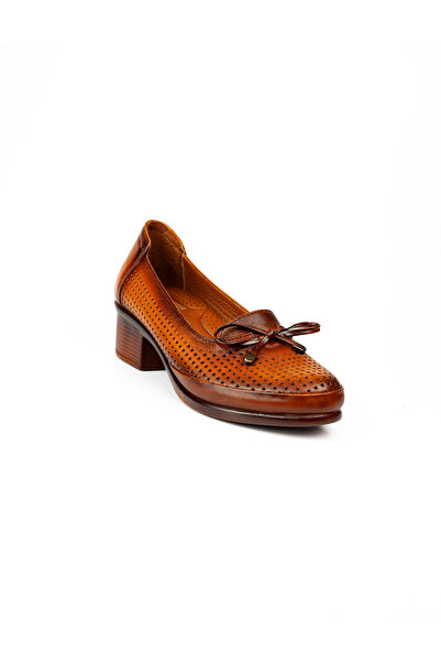 MARİOTTO 70 - 1 Tan Leather Low Heeled Casual Women's Shoes