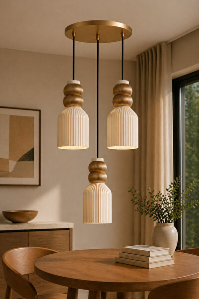 Limon 3D Desing 3’lü Sarkıt Avize Modern Tasarım E27 Pinterest Dekoratif Tava...