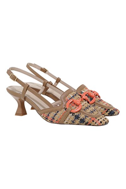 Exe Shoes Γυναικεία Παπούτσια SLINGBACK Mules 700-500 ΠΟΥΡΟ ΚΟΡΑΛΙ ΠΛΕΚΤΟ U47...