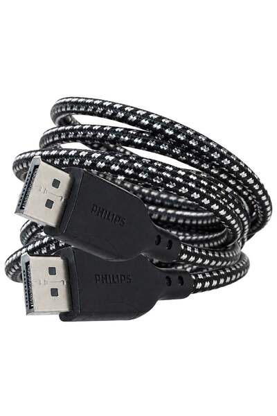 Philips SWR3139B/93 8K 60Hz DisplayPort 1.4 Kablo 2 Metre Örgülü Zırhlı Tasarım