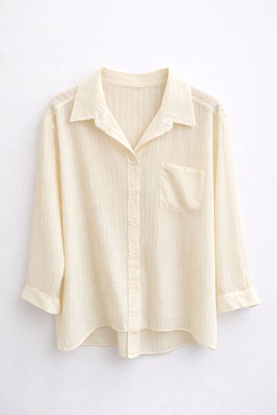 SHUR BOUTİQUE Oversize Tül Gömlek